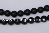 CBS02 15.5 inches 6mm round black stone beads wholesale