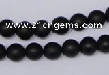 CBS03 15.5 inches 8mm round black stone beads wholesale