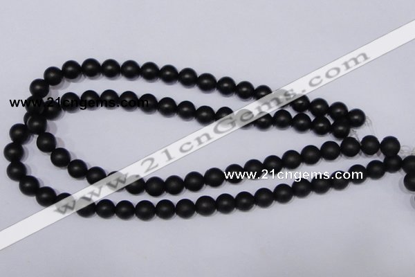 CBS03 15.5 inches 8mm round black stone beads wholesale