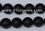 CBS06 15.5 inches 14mm round black stone beads wholesale