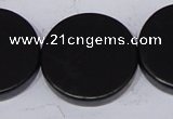 CBS20 15.5 inches 30mm coin black stone beads wholesale