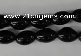 CBS202 15.5 inches 10*14mm rice blackstone beads wholesale