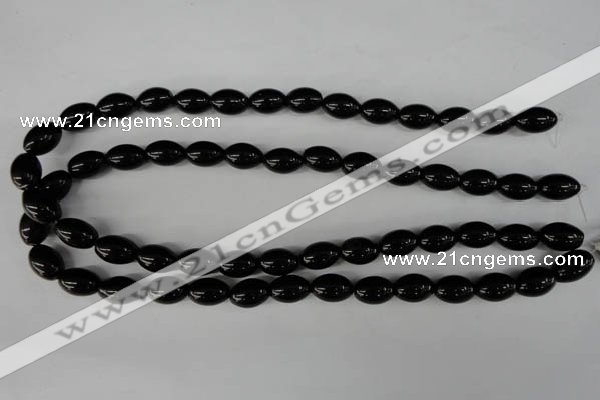 CBS202 15.5 inches 10*14mm rice blackstone beads wholesale