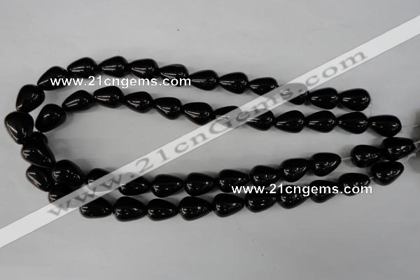 CBS205 15.5 inches 12*16mm teardrop blackstone beads wholesale