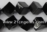 CBS225 15.5 inches 12*12mm cube blackstone beads wholesale