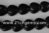 CBS231 15.5 inches 12*12mm heart blackstone beads wholesale