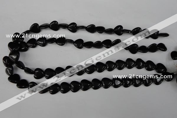 CBS231 15.5 inches 12*12mm heart blackstone beads wholesale