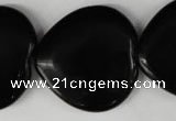 CBS236 15.5 inches 30*30mm heart blackstone beads wholesale