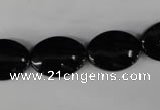 CBS250 15.5 inches 13*18mm oval blackstone beads wholesale