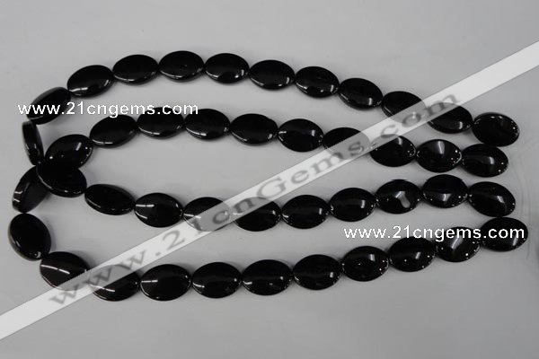 CBS250 15.5 inches 13*18mm oval blackstone beads wholesale