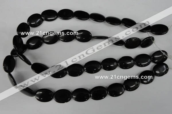 CBS251 15.5 inches 15*20mm oval blackstone beads wholesale