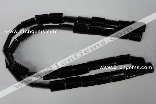 CBS275 15.5 inches 13*18mm flat tube blackstone beads wholesale