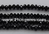 CBS511 15.5 inches 2*3mm faceted rondelle AA grade black spinel beads