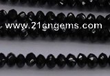 CBS512 15.5 inches 2*4mm faceted rondelle AA grade black spinel beads