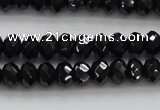 CBS513 15.5 inches 4*5mm faceted rondelle AA grade black spinel beads