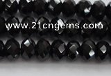 CBS515 15.5 inches 5*7mm faceted rondelle AA grade black spinel beads