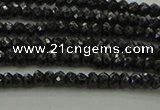 CBS531 15.5 inches 1.5*2.5mm faceted rondelle black spinel beads