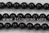 CBS551 15.5 inches 6mm round AA grade black spinel beads