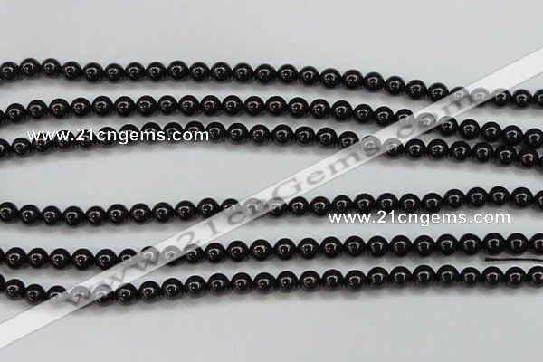 CBS551 15.5 inches 6mm round AA grade black spinel beads