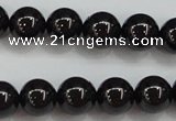 CBS552 15.5 inches 8mm round AA grade black spinel beads