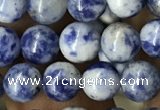 CBS601 15.5 inches 6mm round blue spot stone beads wholesale