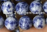 CBS603 15.5 inches 10mm round blue spot stone beads wholesale