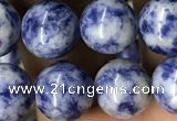 CBS604 15.5 inches 12mm round blue spot stone beads wholesale