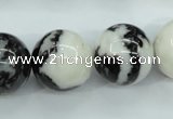 CBW107 15.5 inches 18mm round black & white jasper beads