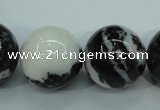 CBW108 15.5 inches 20mm round black & white jasper beads