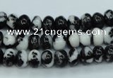 CBW111 15.5 inches 5*8mm rondelle black & white jasper beads