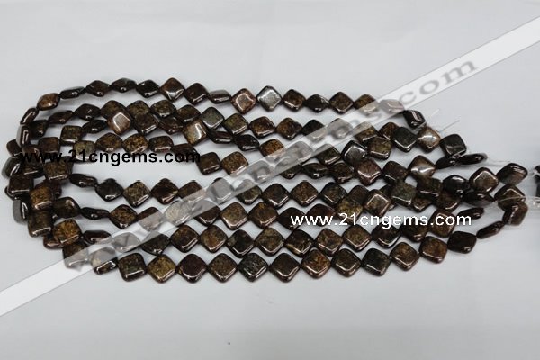 CBZ222 15.5 inches 10*10mm diamond bronzite gemstone beads