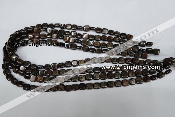 CBZ224 15.5 inches 8*8mm square bronzite gemstone beads