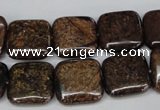 CBZ228 15.5 inches 16*16mm square bronzite gemstone beads