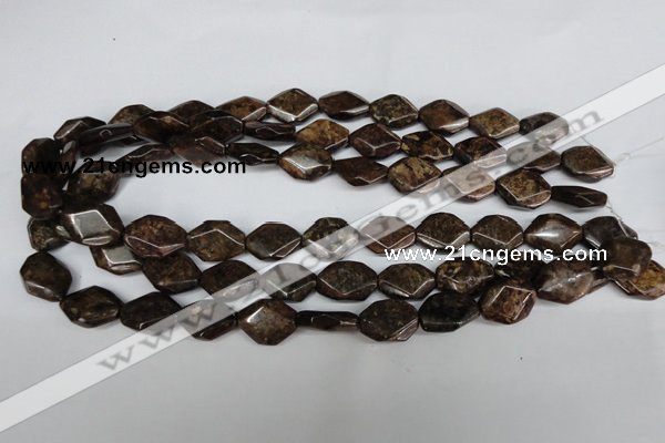 CBZ243 15.5 inches 13*18mm octagonal bronzite gemstone beads