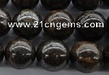 CBZ300 15.5 inches 16mm round bronzite gemstone beads wholesale