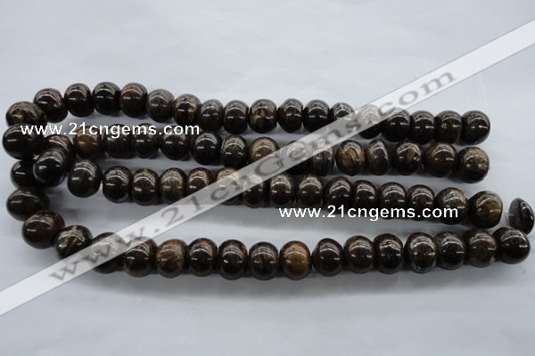 CBZ303 15.5 inches 12*15mm rondelle bronzite gemstone beads wholesale