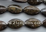 CBZ305 15.5 inches 12*20mm marquise bronzite gemstone beads wholesale