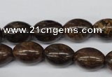 CBZ407 15.5 inches 10*14mm rice bronzite gemstone beads