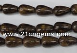 CBZ411 15.5 inches 8*12mm teardrop bronzite gemstone beads