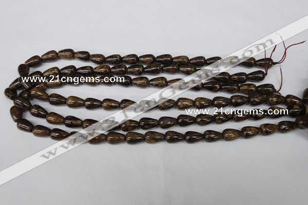 CBZ411 15.5 inches 8*12mm teardrop bronzite gemstone beads