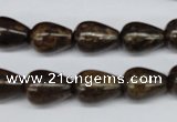 CBZ412 15.5 inches 10*14mm teardrop bronzite gemstone beads