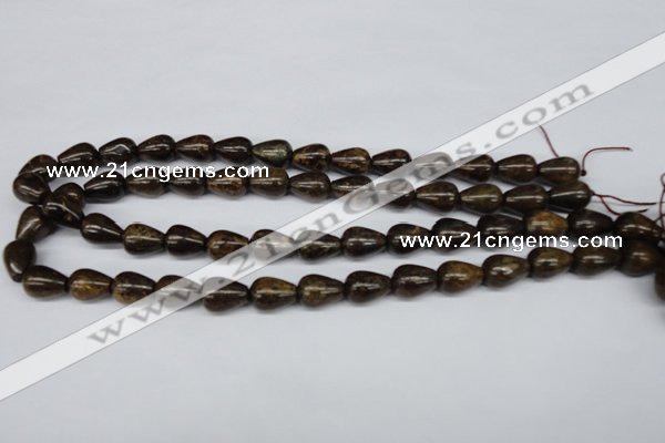 CBZ412 15.5 inches 10*14mm teardrop bronzite gemstone beads