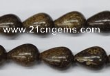 CBZ413 15.5 inches 12*16mm teardrop bronzite gemstone beads