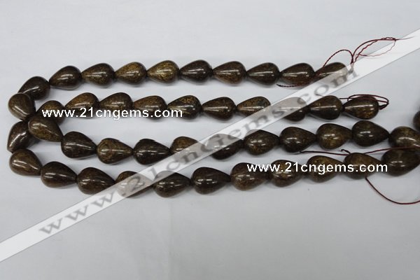 CBZ413 15.5 inches 12*16mm teardrop bronzite gemstone beads