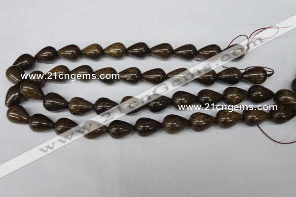 CBZ414 15.5 inches 13*18mm teardrop bronzite gemstone beads