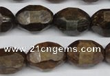 CBZ418 15.5 inches 13*18mm faceted nuggets bronzite gemstone beads