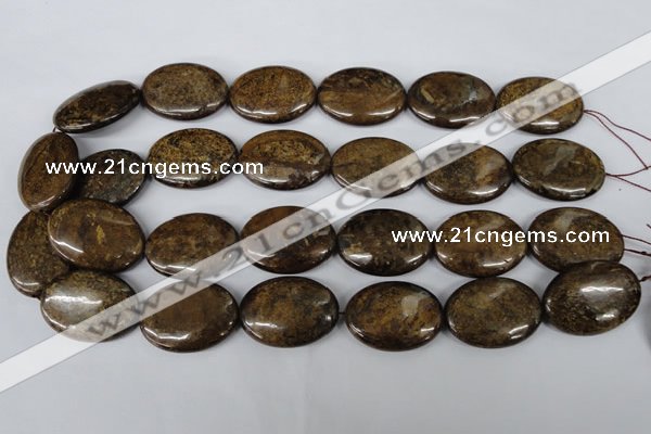 CBZ422 15.5 inches 22*30mm oval bronzite gemstone beads