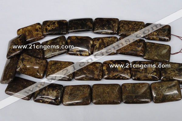 CBZ424 15.5 inches 22*30mm rectangle bronzite gemstone beads