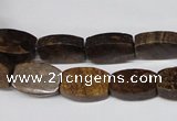 CBZ426 15.5 inches 10*14mm flat drum bronzite gemstone beads