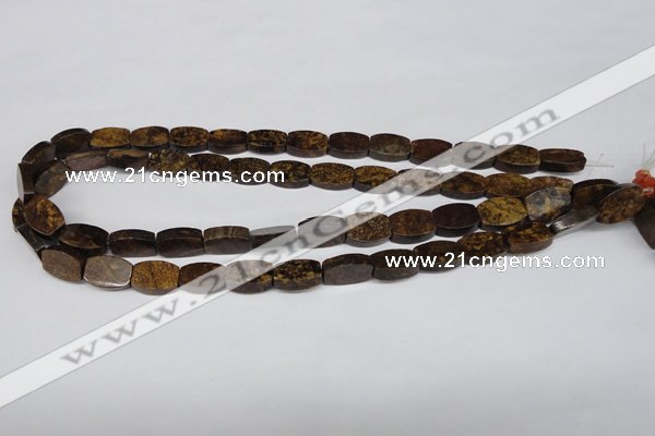 CBZ426 15.5 inches 10*14mm flat drum bronzite gemstone beads